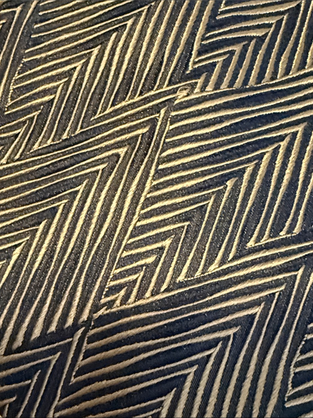Salvatore Ferragamo Navy and Cream Geometric Pattern Tie